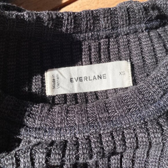 Everlane Cozy Rib Long-Sleeve Tee - size XS Black - Picture 11 of 13